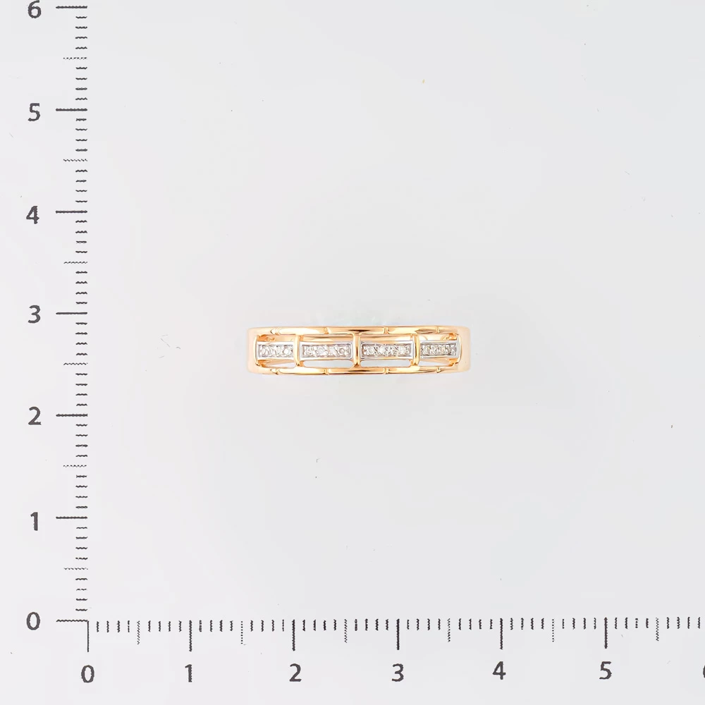 Кольцо с бриллиантом из красного золота 585 пробы