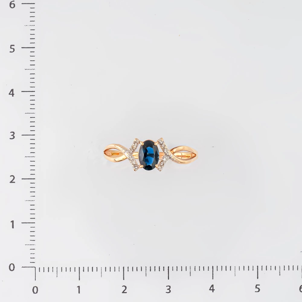 Кольцо с сапфиром из красного золота 585 пробы