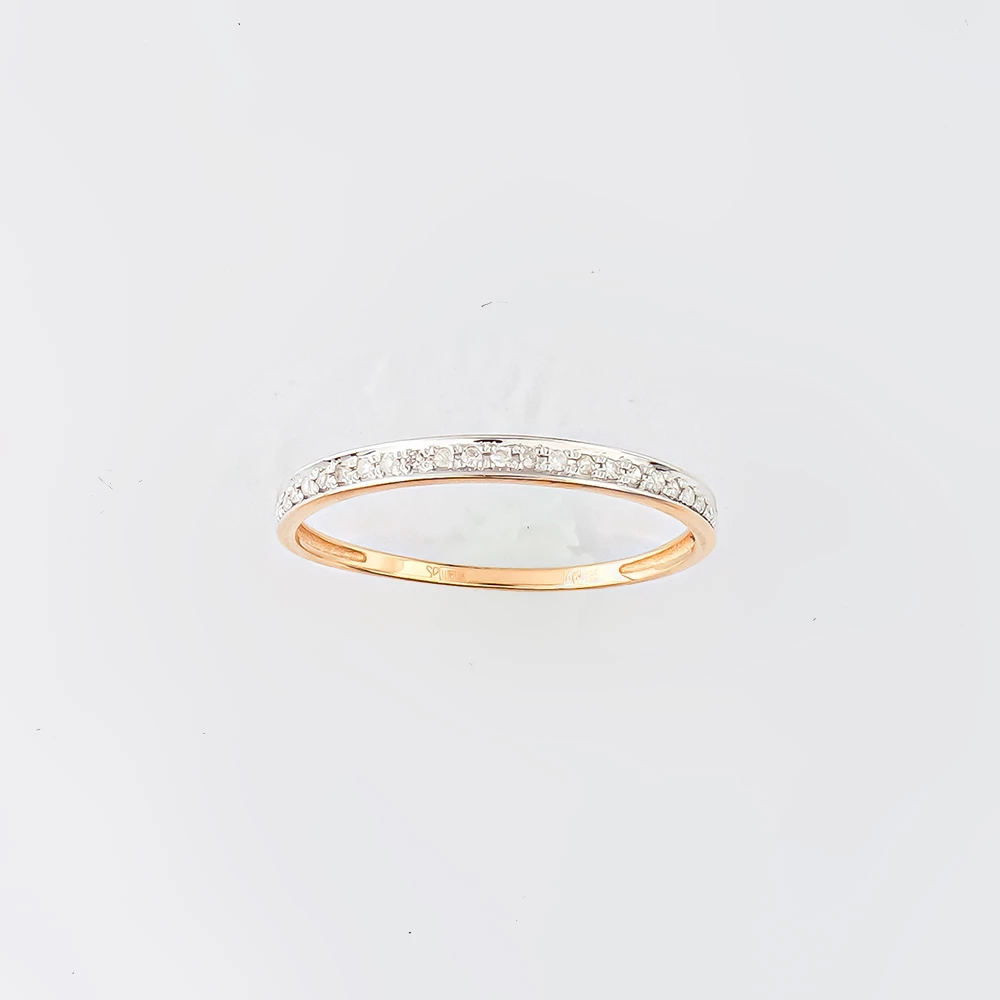 Кольцо с бриллиантом из красного золота 585 пробы