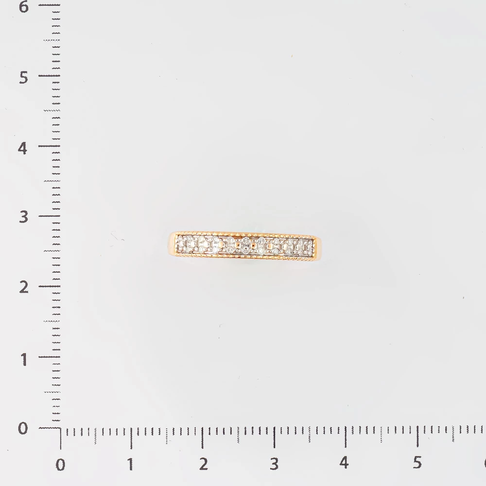 Кольцо с бриллиантом из красного золота 585 пробы