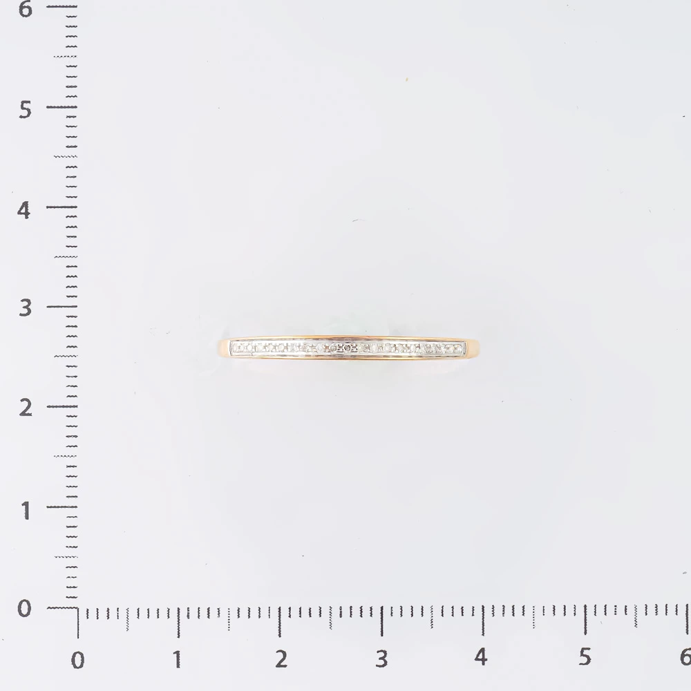 Кольцо с бриллиантом из красного золота 585 пробы