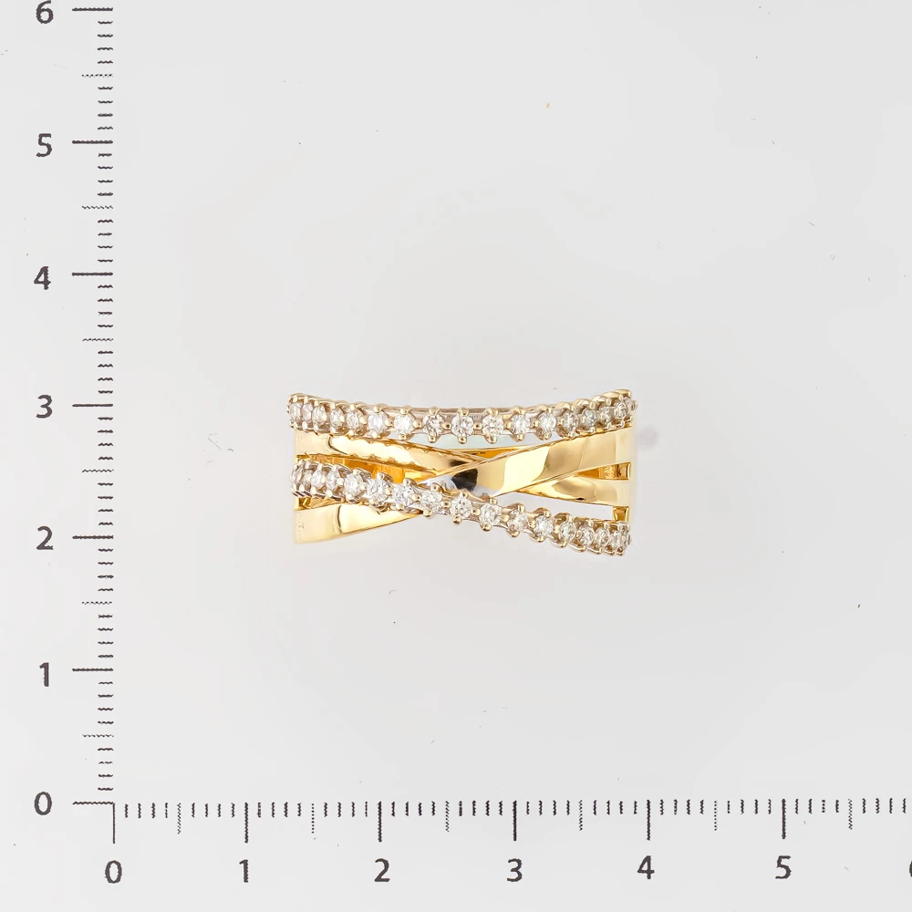 Кольцо с бриллиантом из желтого золота 585 пробы