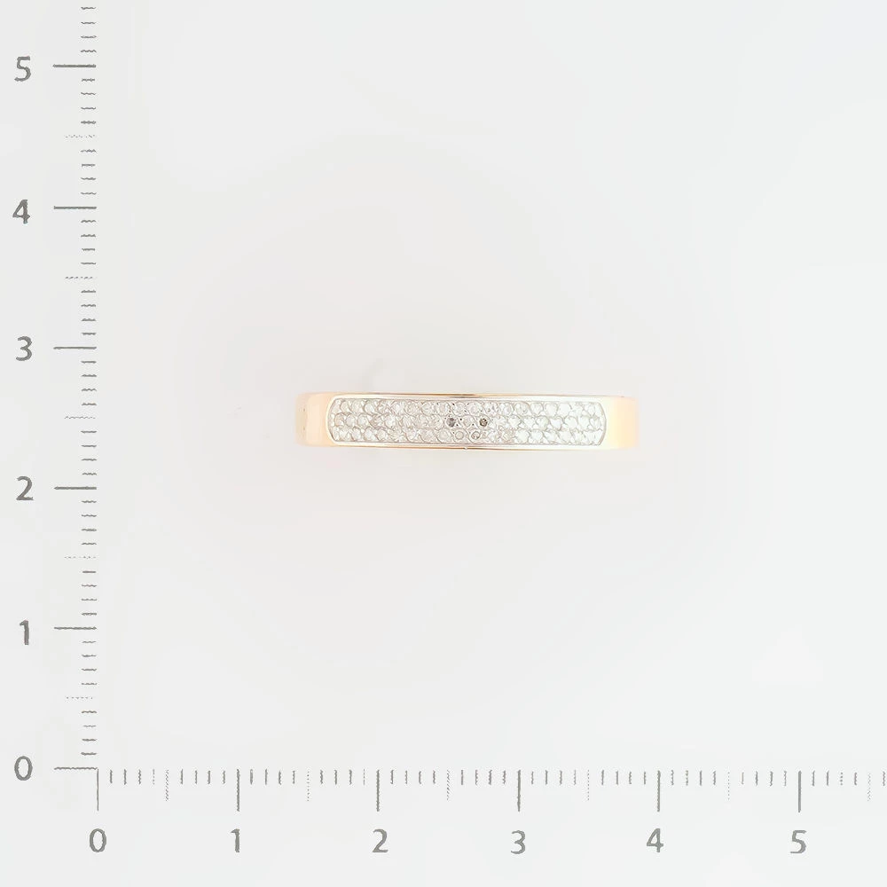 Кольцо с бриллиантом из красного золота 585 пробы