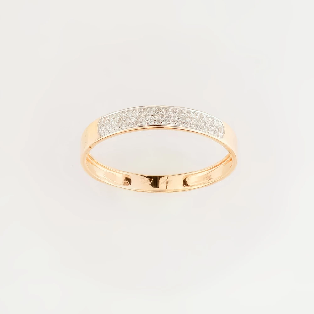 Кольцо с бриллиантом из красного золота 585 пробы