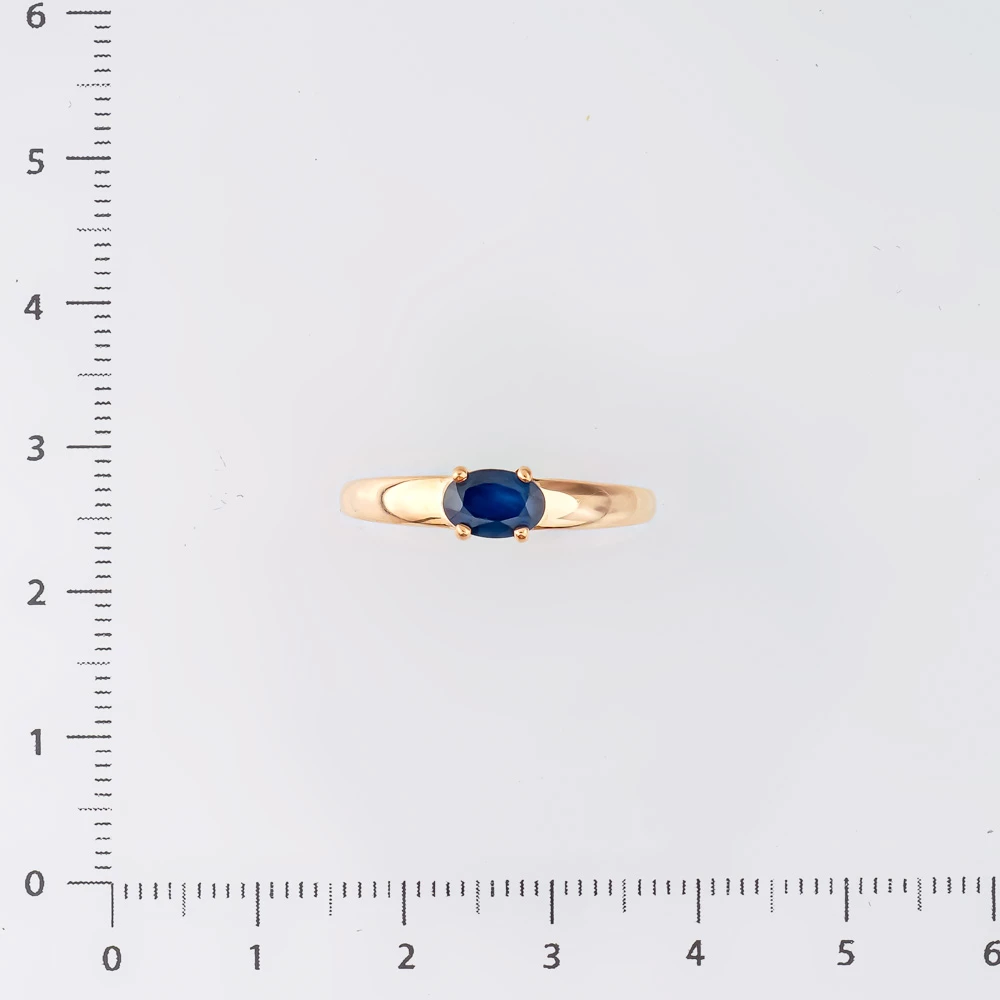 Кольцо с сапфиром из красного золота 585 пробы