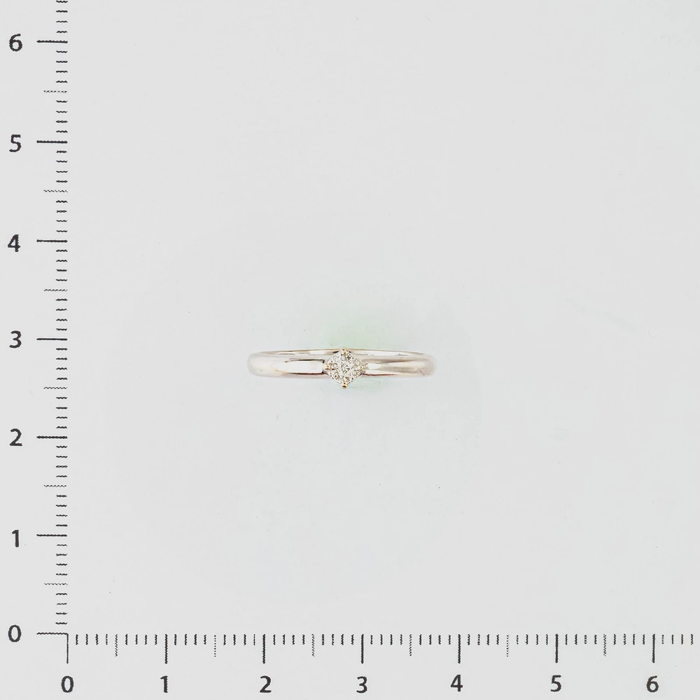 Кольцо с бриллиантом из белого золота 585 пробы