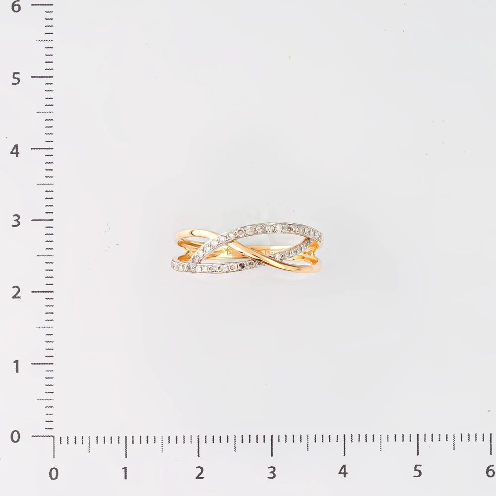 Кольцо с бриллиантом из красного золота 585 пробы