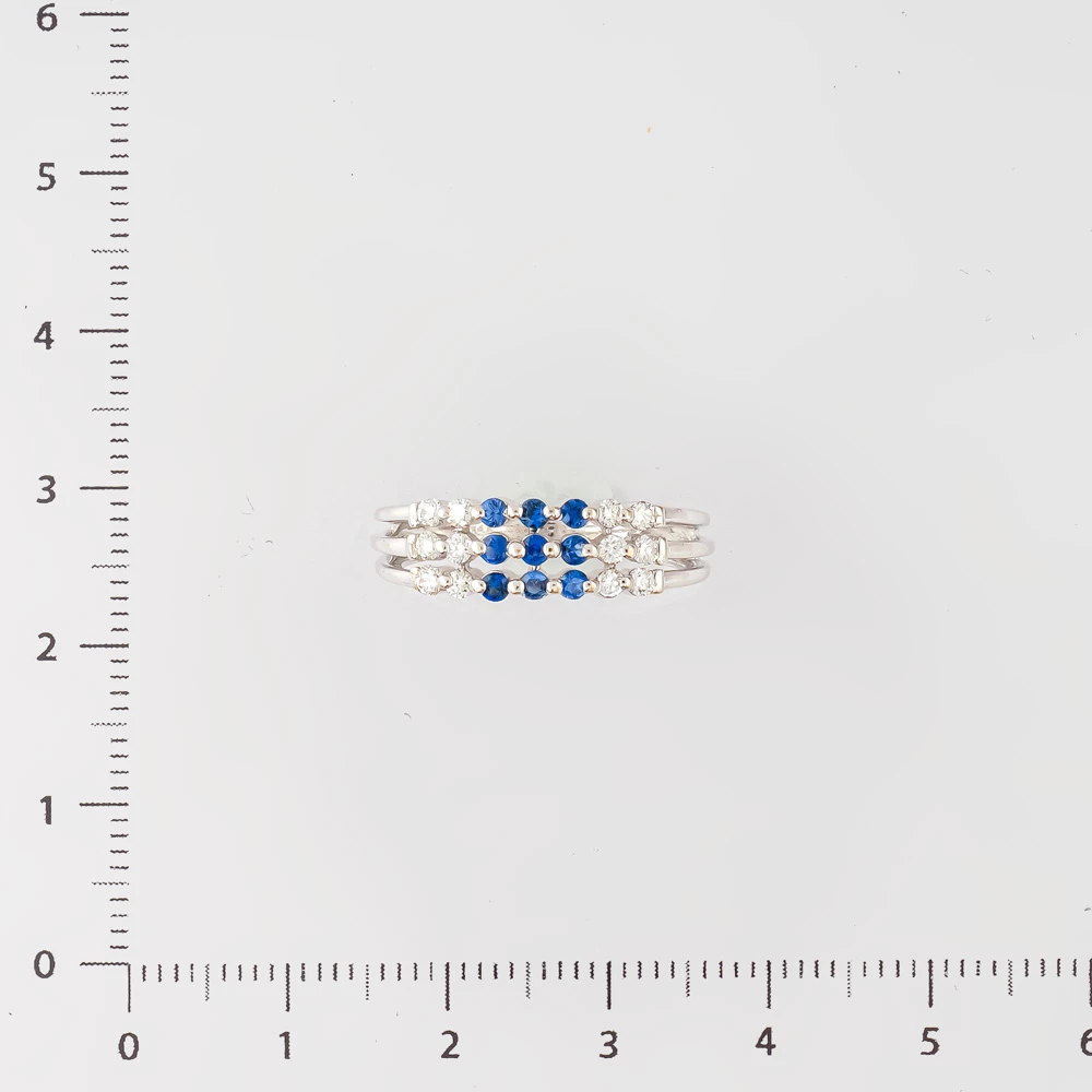 Кольцо с сапфиром из белого золота 585 пробы