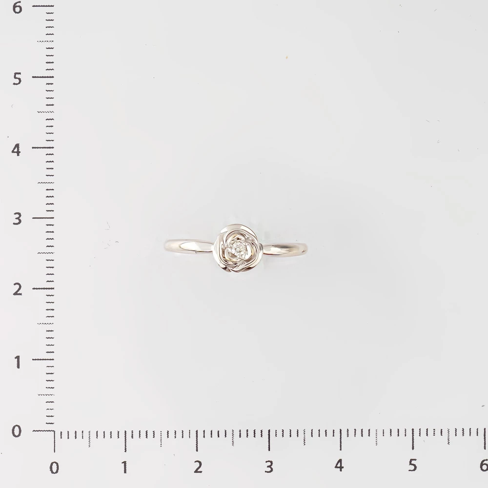 Кольцо с бриллиантом из белого золота 585 пробы