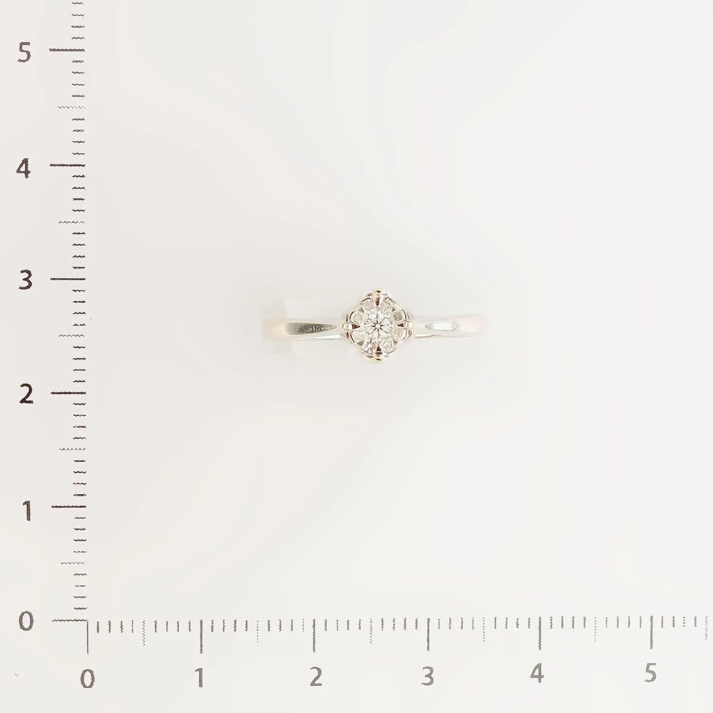 Кольцо с бриллиантом из белого золота 585 пробы