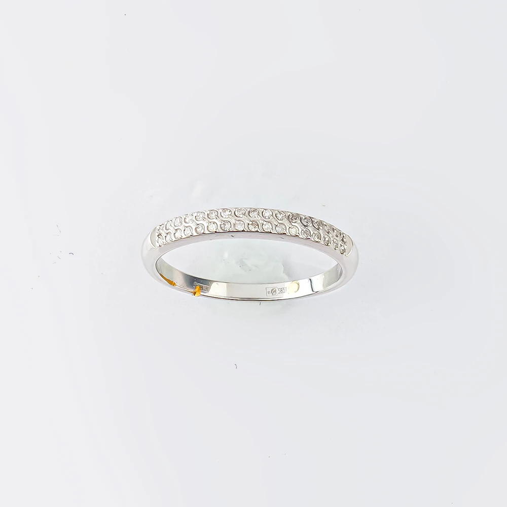 Кольцо с бриллиантом из белого золота 585 пробы