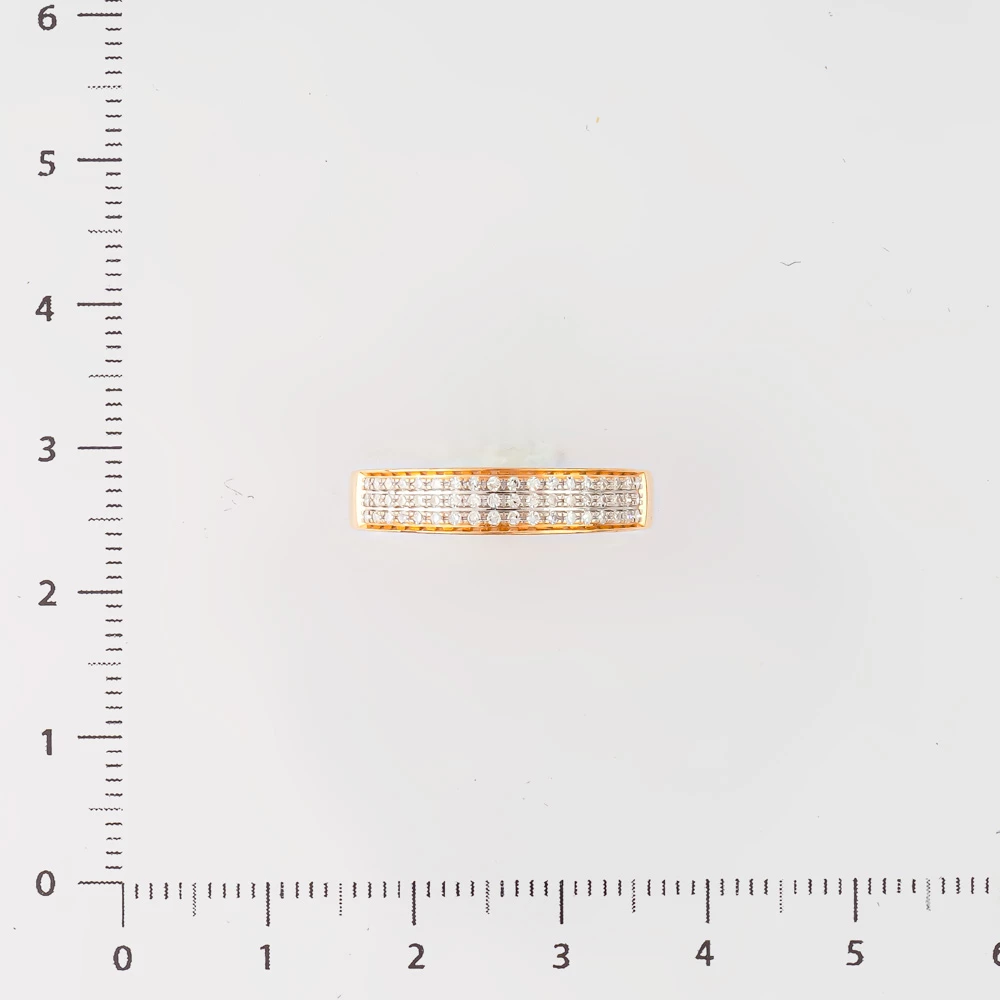 Кольцо с бриллиантом из красного золота 585 пробы