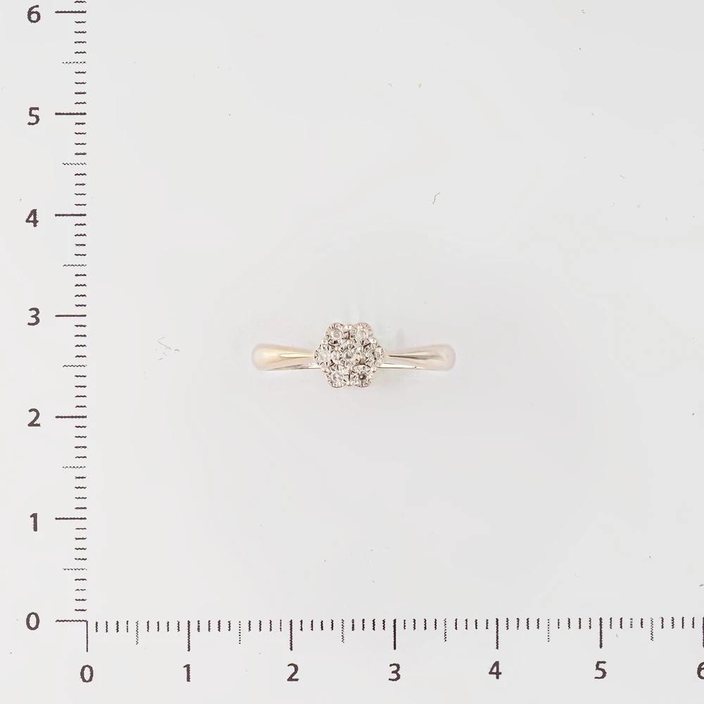 Кольцо с бриллиантом из белого золота 585 пробы