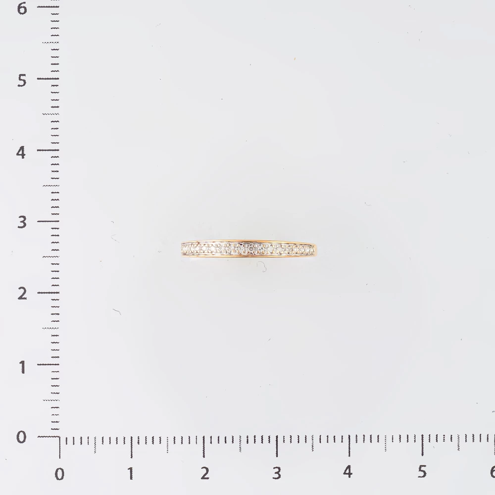 Кольцо с бриллиантом из красного золота 585 пробы