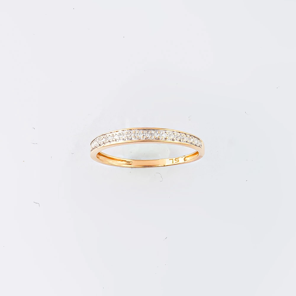 Кольцо с бриллиантом из красного золота 585 пробы