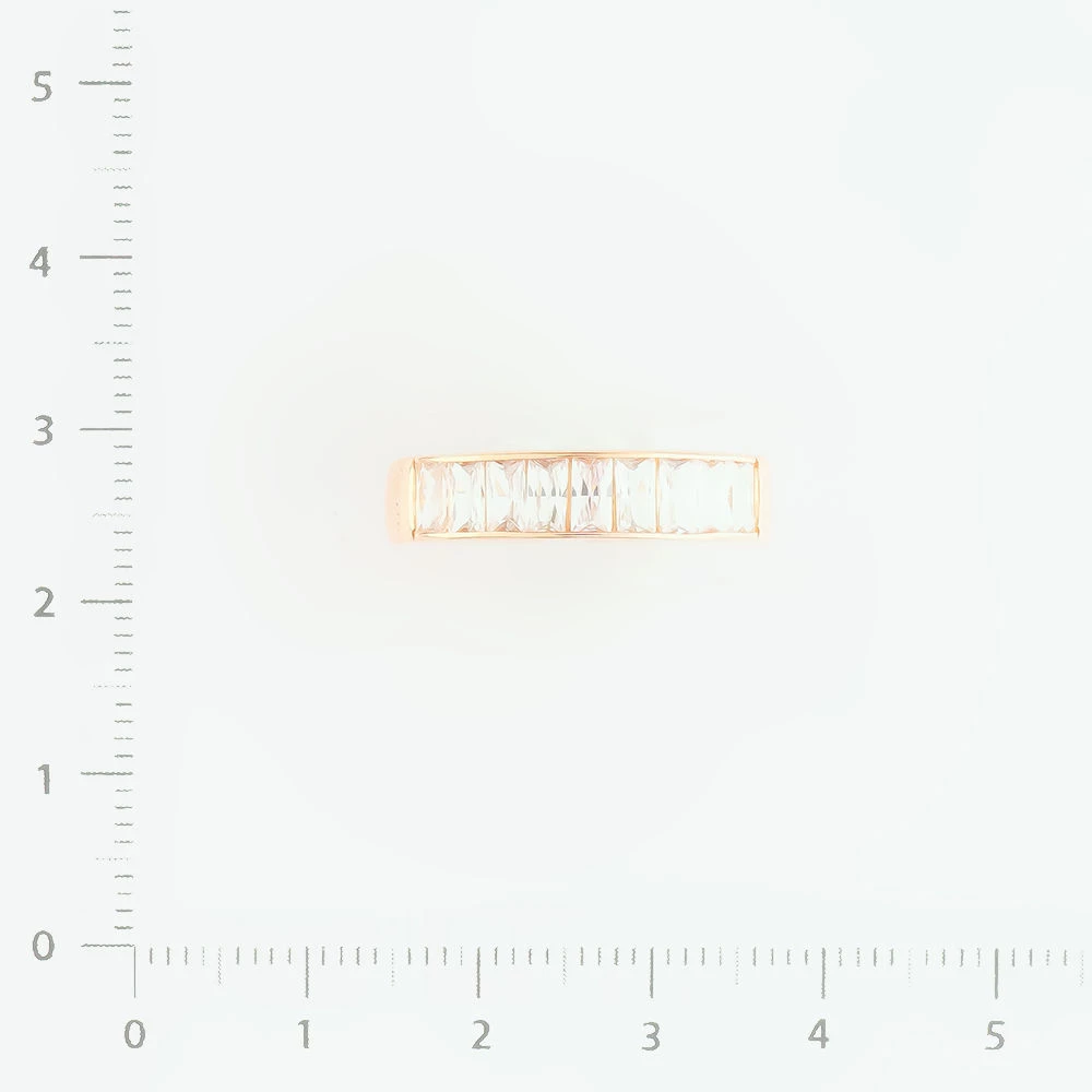 Кольцо с фианитом из красного золота 585 пробы