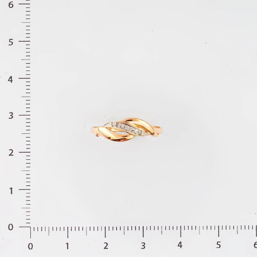 Кольцо с бриллиантом из красного золота 585 пробы