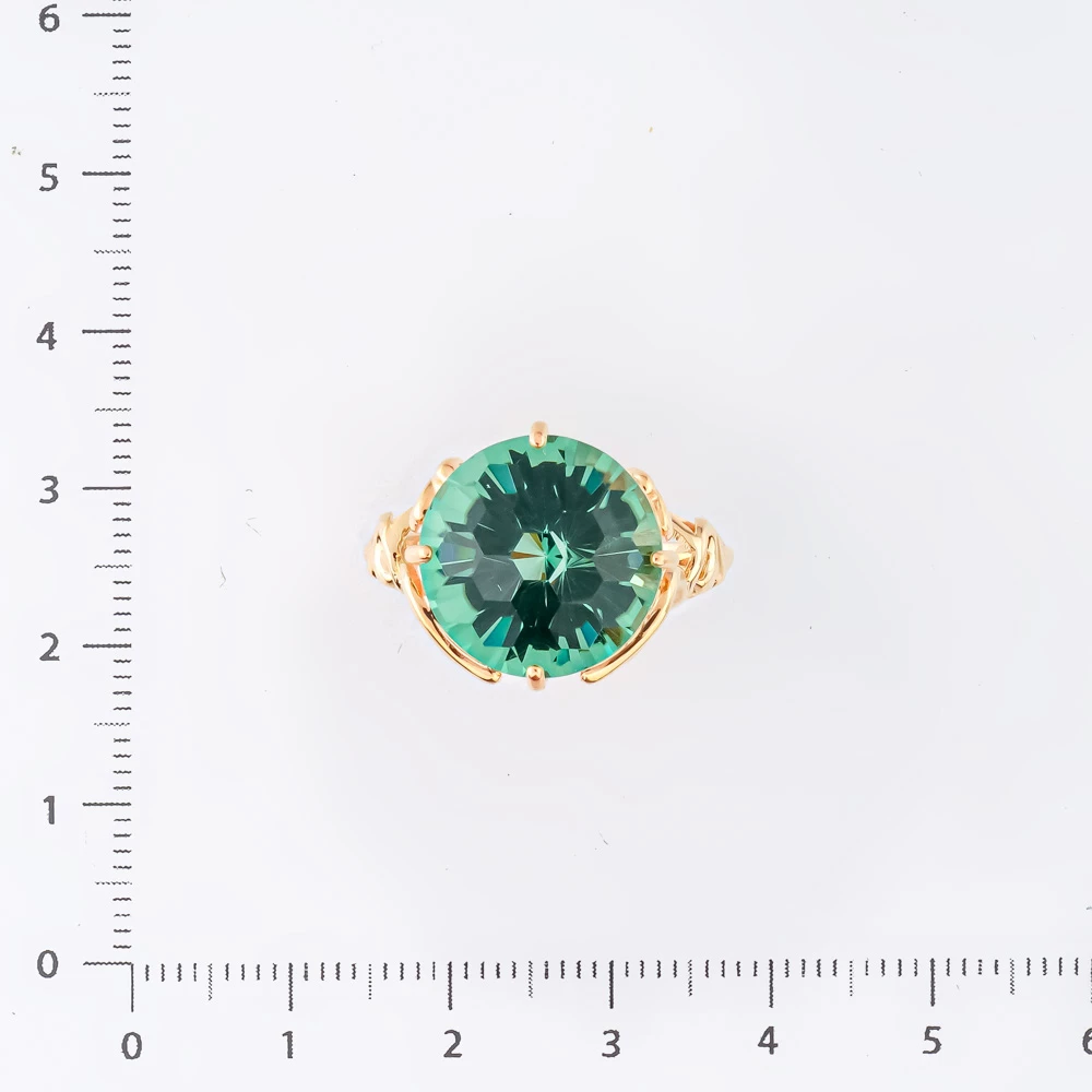 Кольцо с кварцем из красного золота 585 пробы