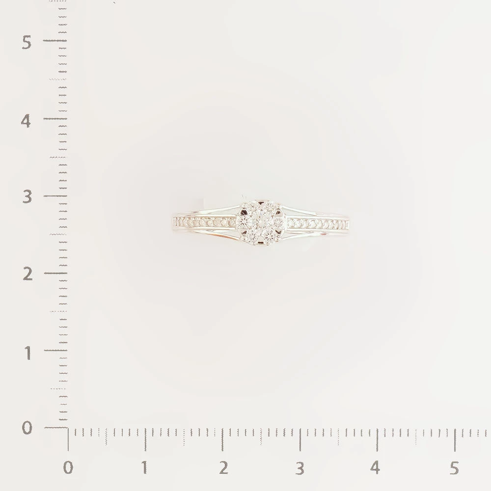 Кольцо с бриллиантом из белого золота 585 пробы