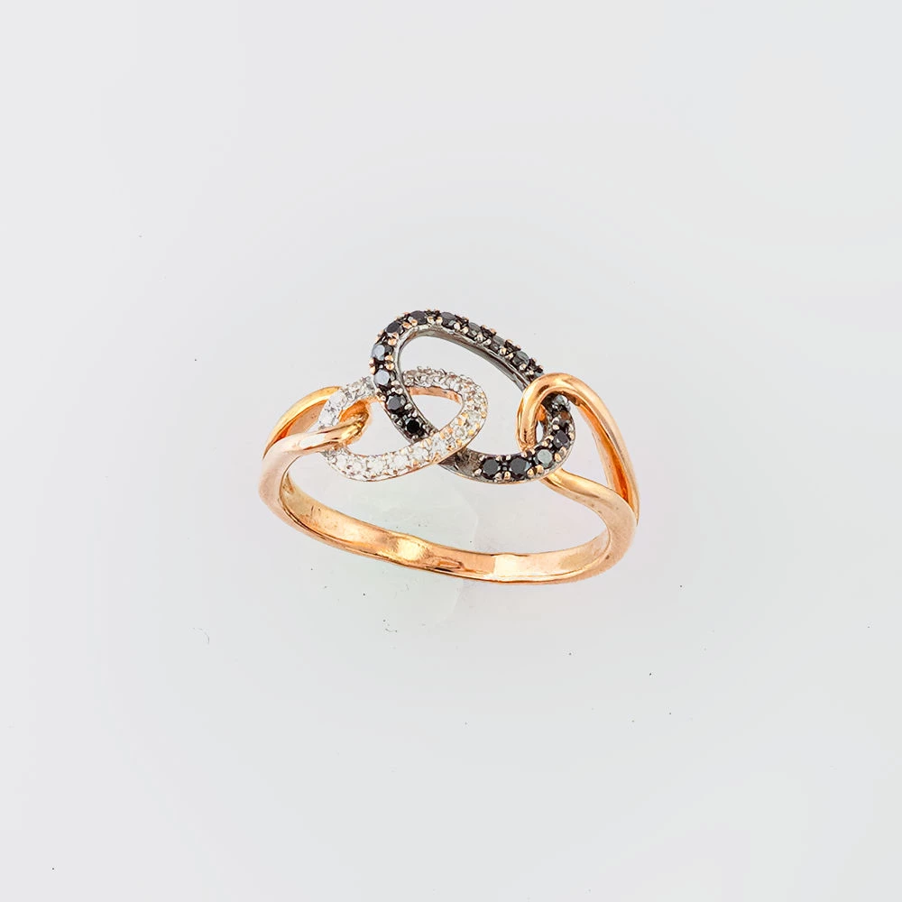 Кольцо с бриллиантом из красного золота 585 пробы Кольцо с бриллиантом из красного золота 585 пробы