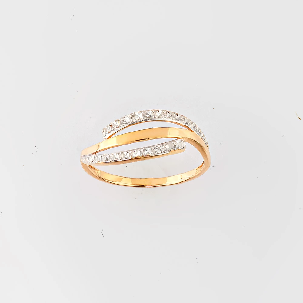 Кольцо с бриллиантом из красного золота 585 пробы