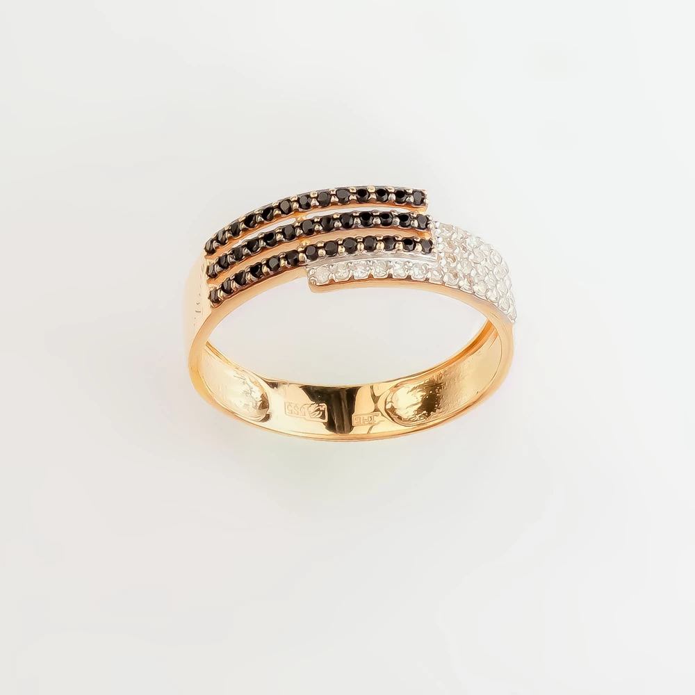 Кольцо с бриллиантом из красного золота 585 пробы