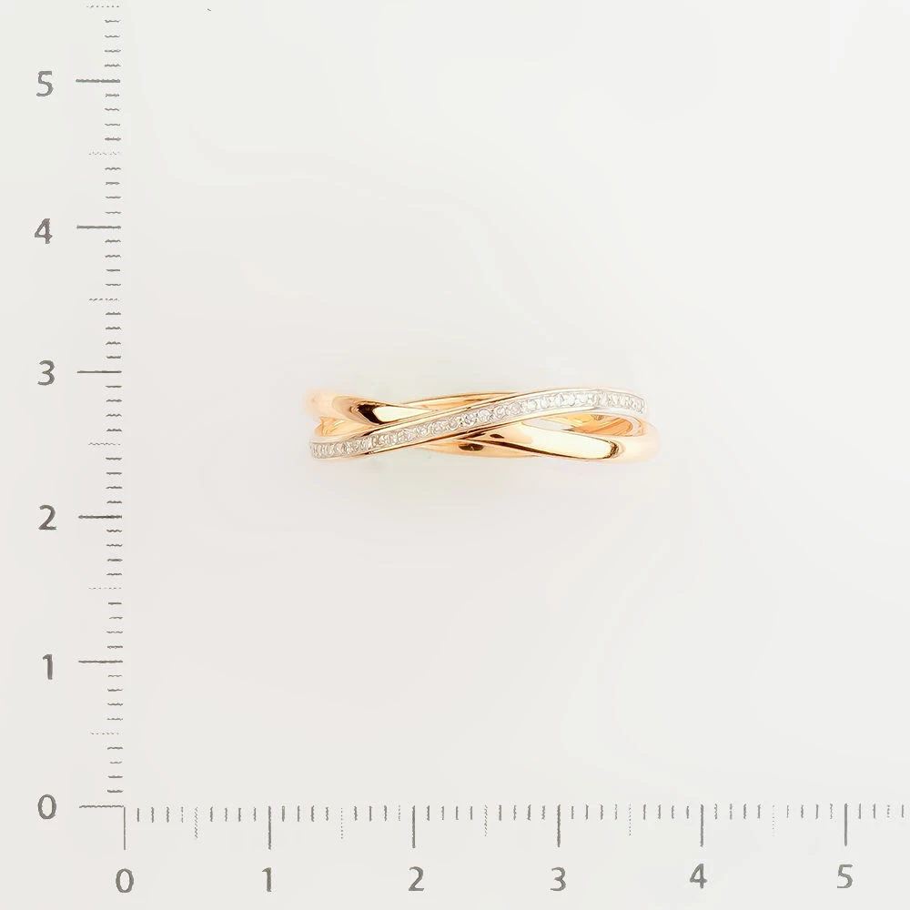 Кольцо с бриллиантом из красного золота 585 пробы