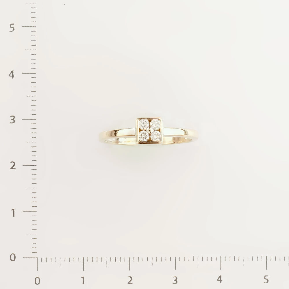 Кольцо с бриллиантом из белого золота 585 пробы