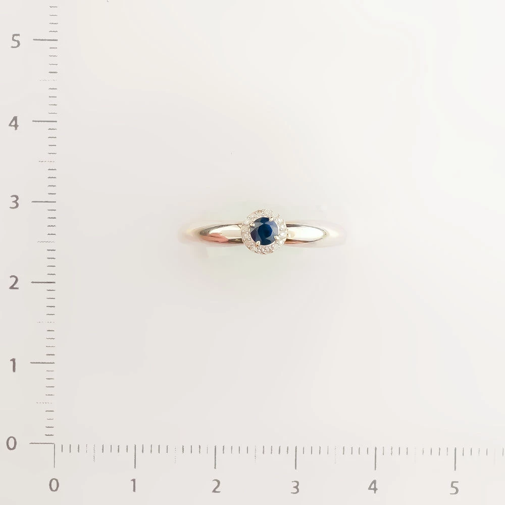 Кольцо с сапфиром из белого золота 585 пробы