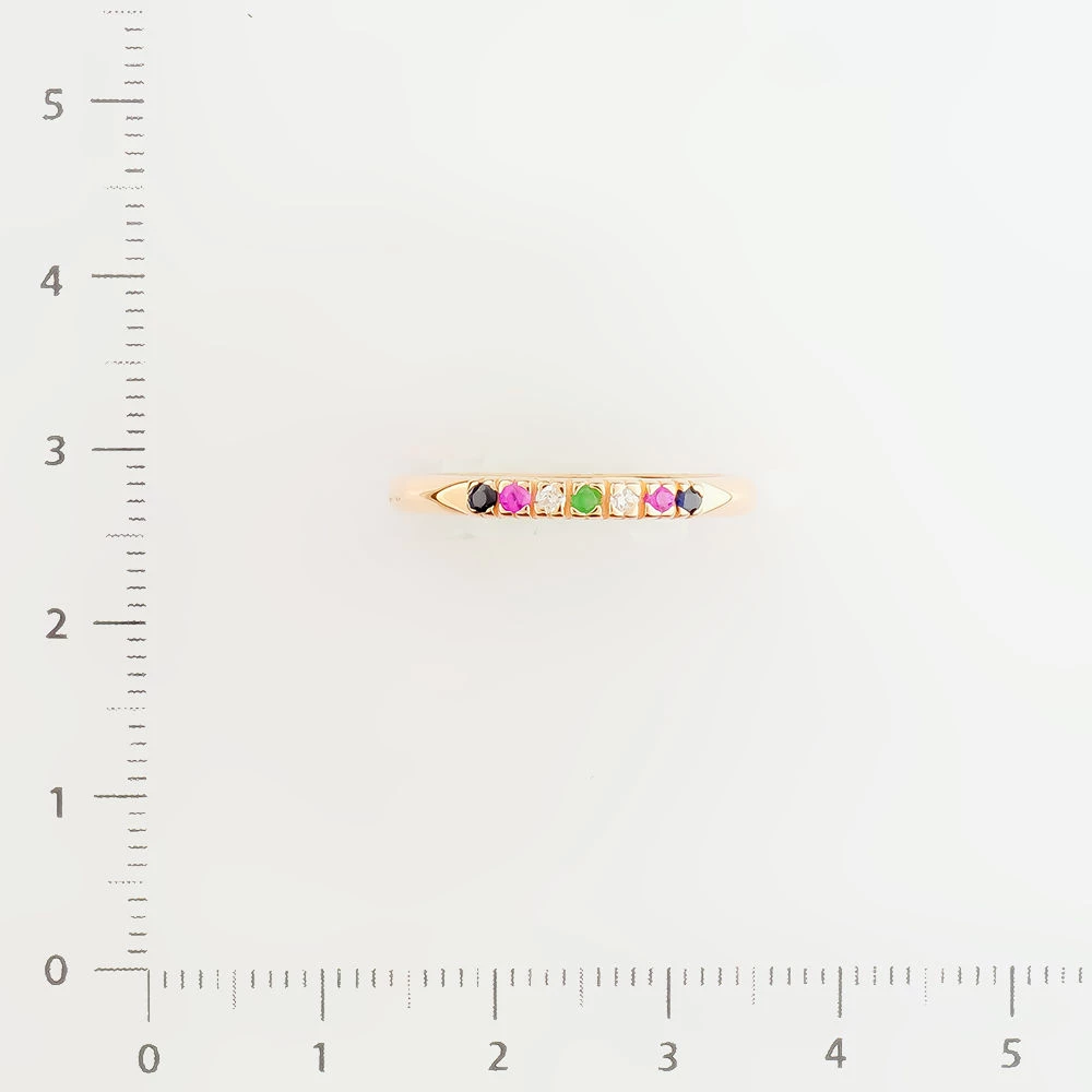 Кольцо с рубином из красного золота 585 пробы