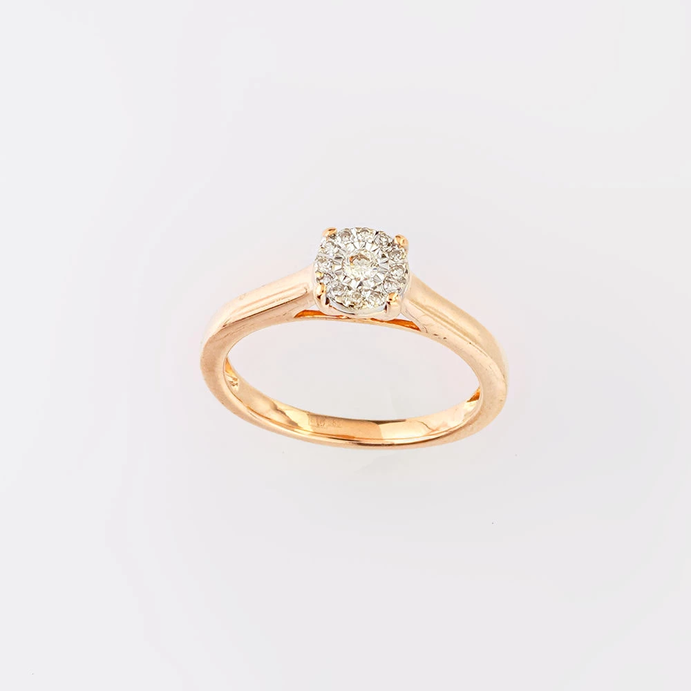 Кольцо с бриллиантом из красного золота 585 пробы