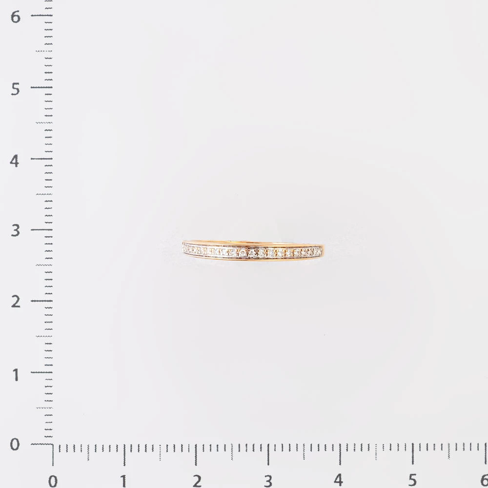 Кольцо с бриллиантом из красного золота 585 пробы