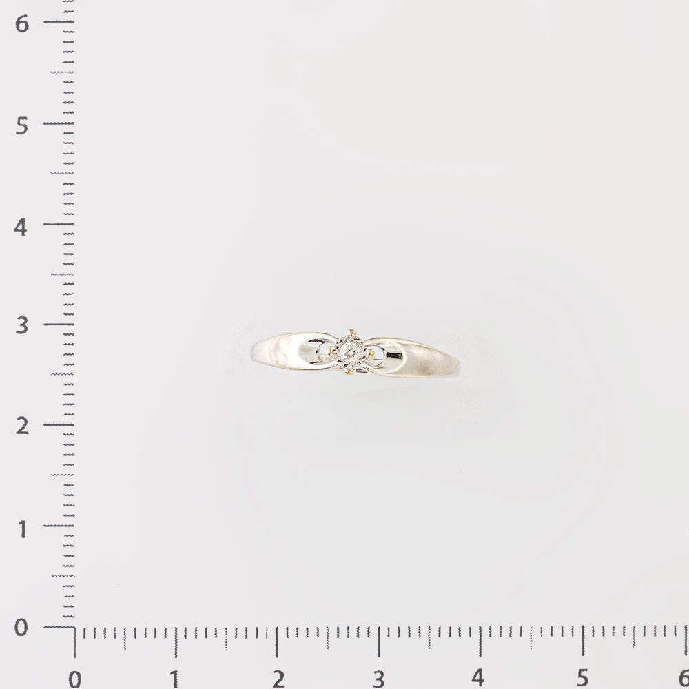 Кольцо с бриллиантом из белого золота 585 пробы