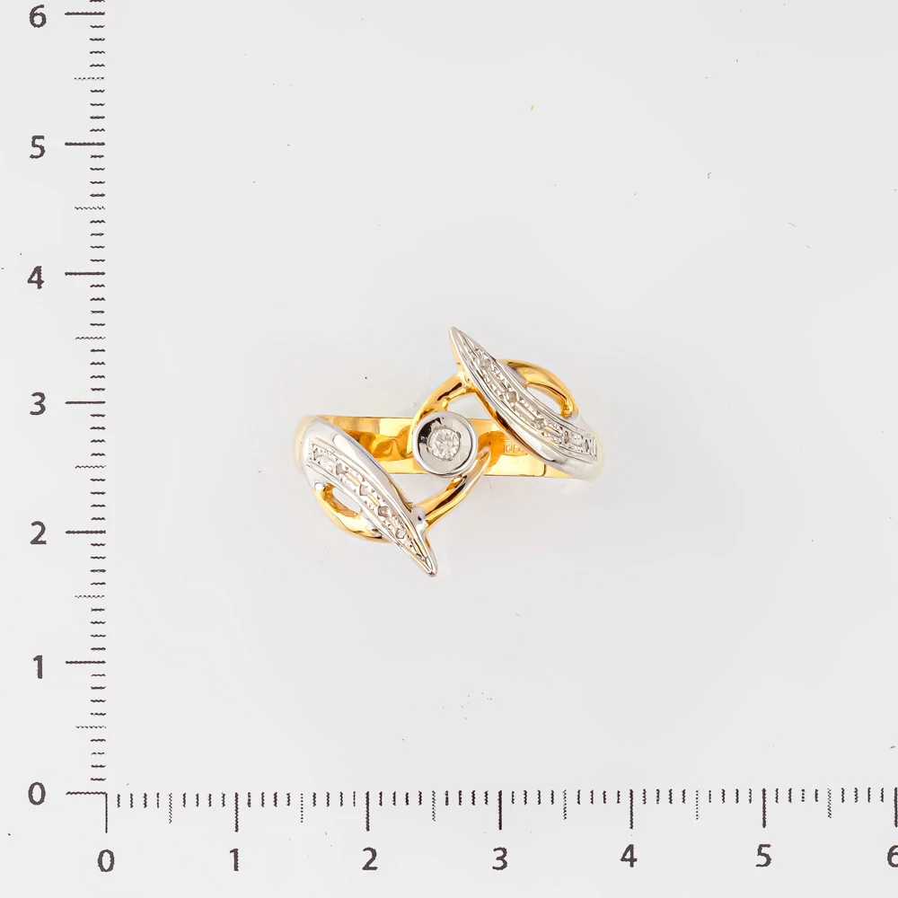 Кольцо с бриллиантом из желтого золота 585 пробы