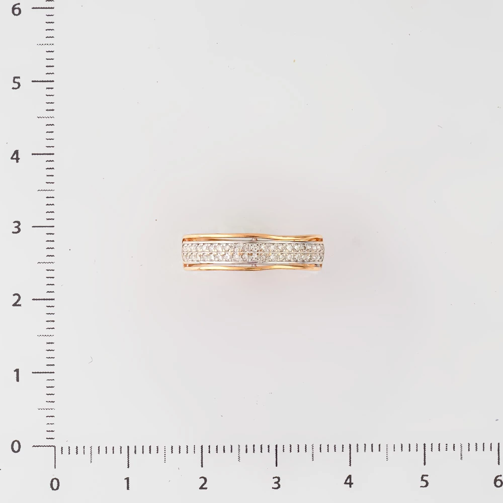 Кольцо с бриллиантом из красного золота 585 пробы