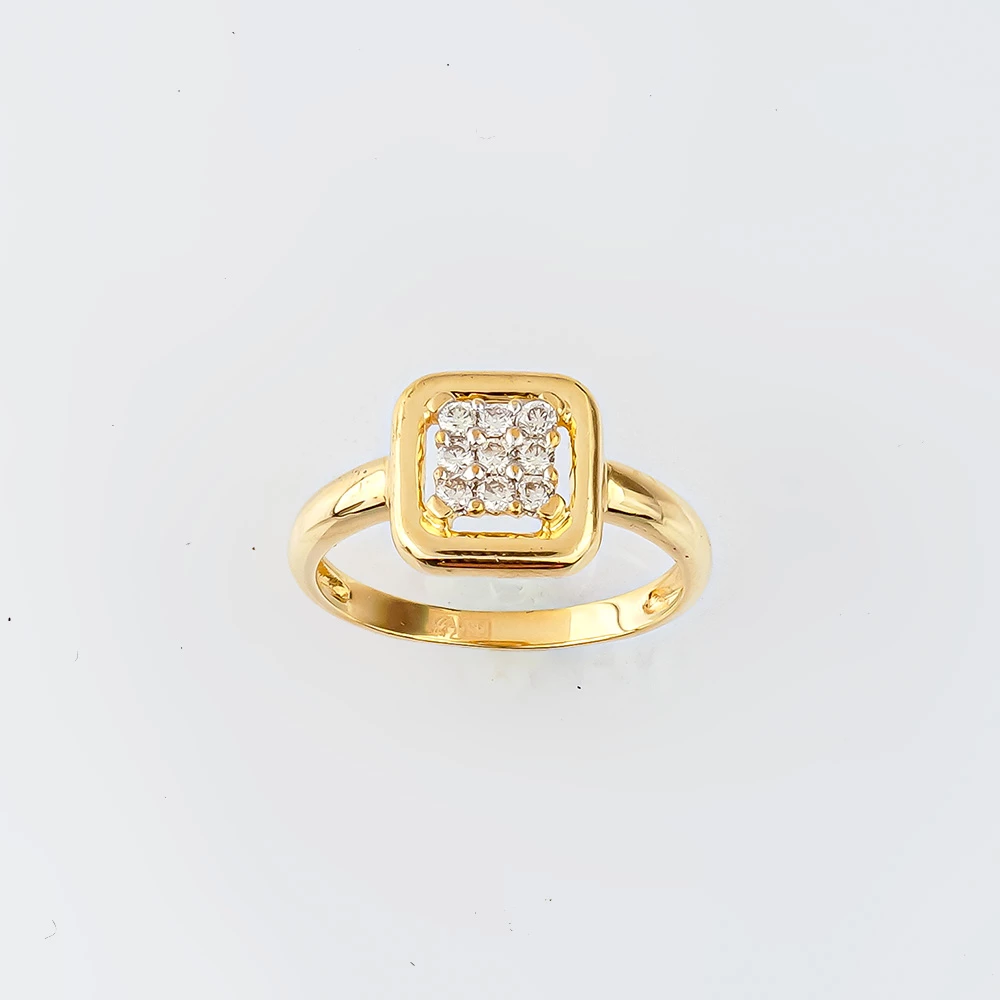 Кольцо с бриллиантом из желтого золота 585 пробы