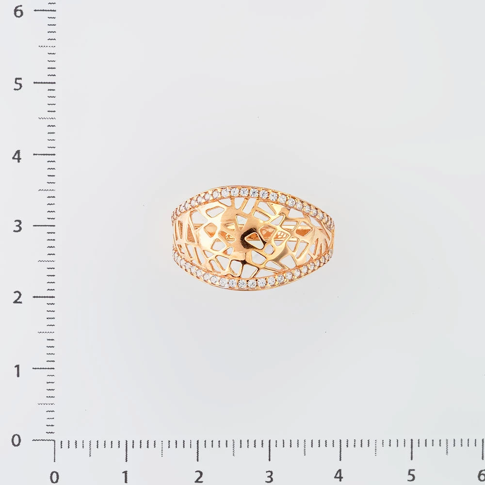 Кольцо с фианитом из красного золота 375 пробы Кольцо с фианитом из красного золота 375 пробы