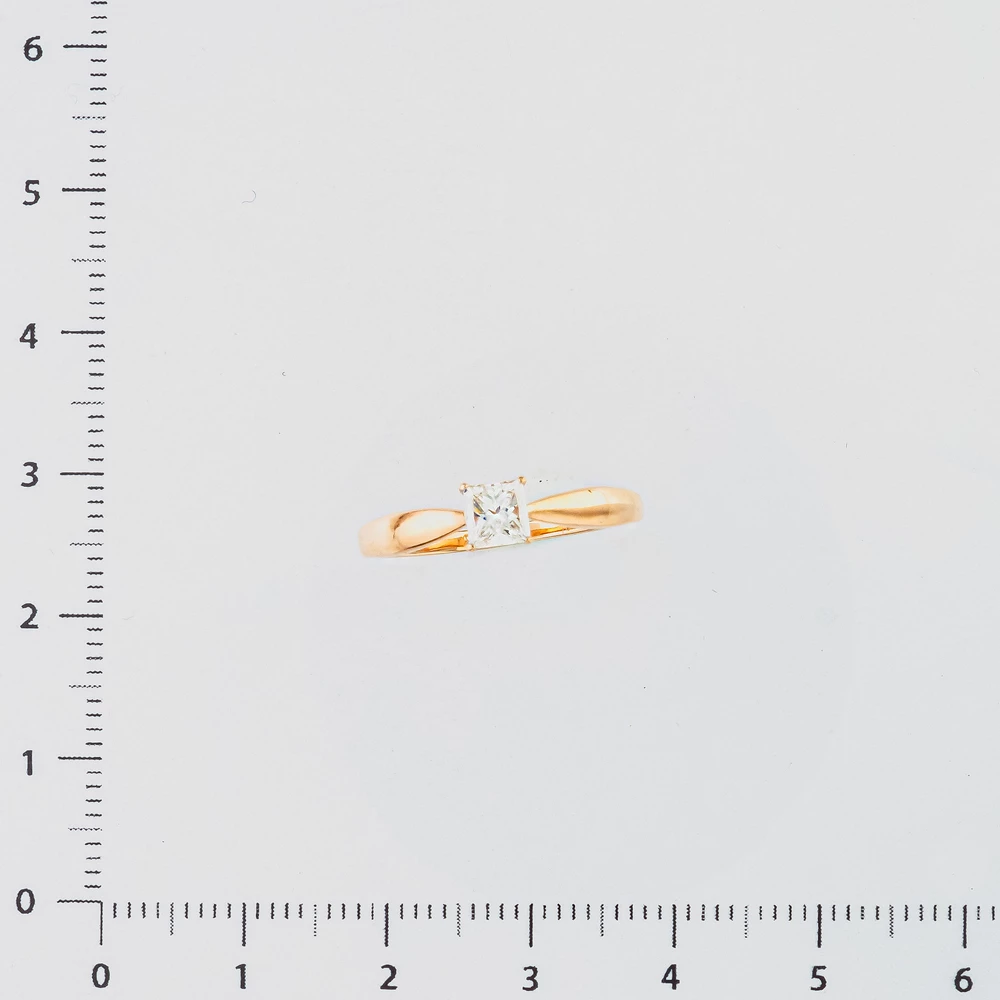 Кольцо с бриллиантом из красного золота 585 пробы Кольцо с бриллиантом из красного золота 585 пробы