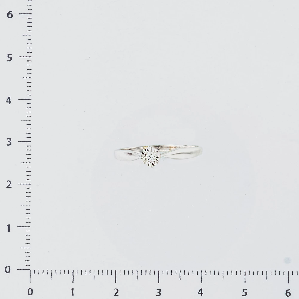 Кольцо с бриллиантом из белого золота 585 пробы Кольцо с бриллиантом из белого золота 585 пробы