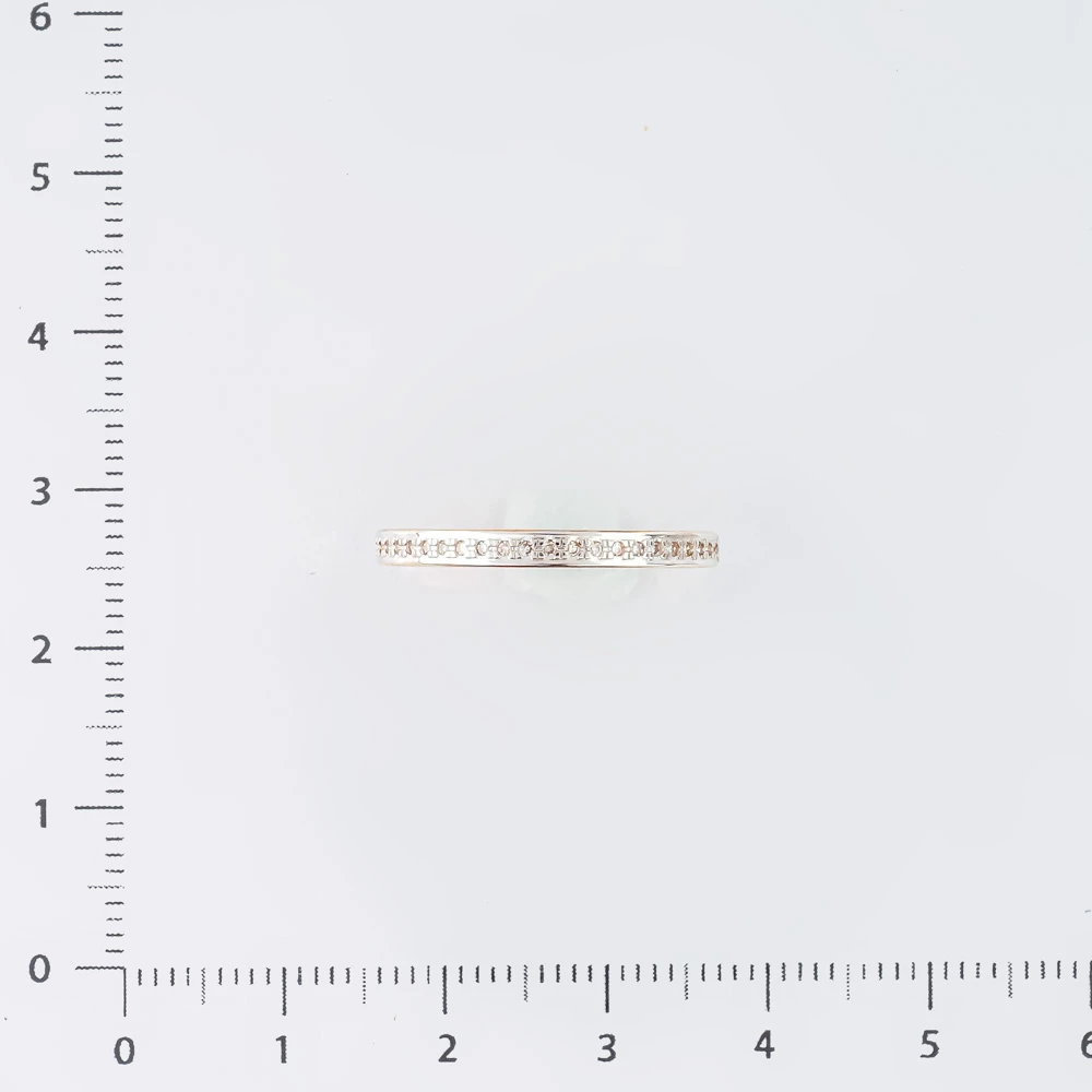 Кольцо с бриллиантом из красного золота 585 пробы