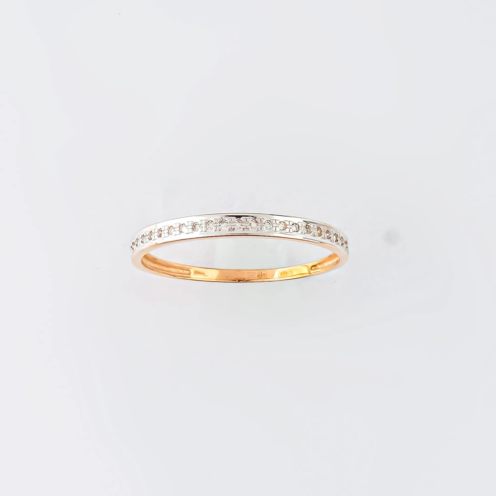 Кольцо с бриллиантом из красного золота 585 пробы