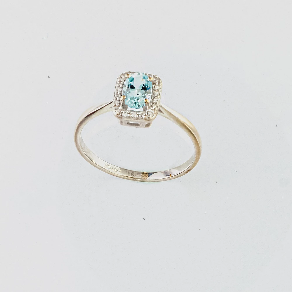 Кольцо с бриллиантом из белого золота 585 пробы