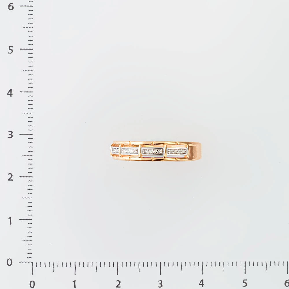 Кольцо с бриллиантом из красного золота 585 пробы