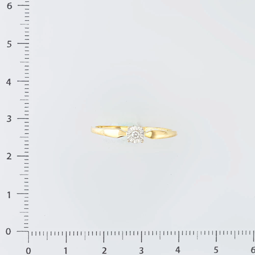 Кольцо с бриллиантом из желтого золота 585 пробы