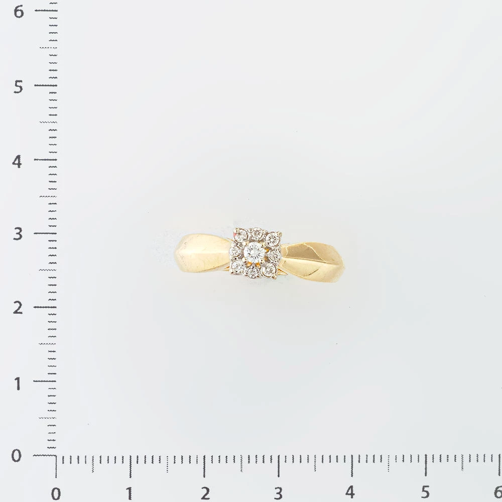 Кольцо с бриллиантом из желтого золота 585 пробы