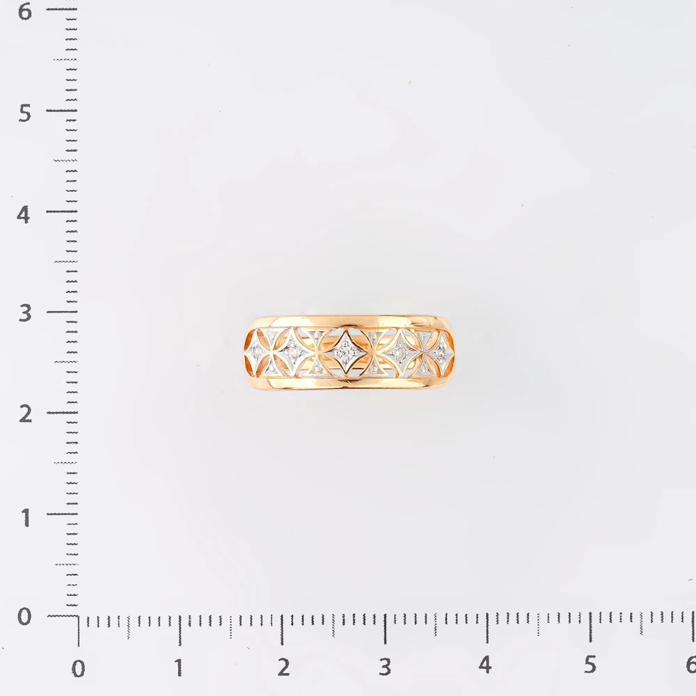 Кольцо с фианитом из красного золота 585 пробы Кольцо с фианитом из красного золота 585 пробы