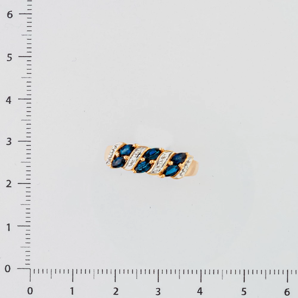 Кольцо с сапфиром из красного золота 585 пробы Кольцо с сапфиром из красного золота 585 пробы