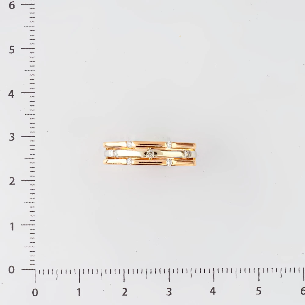 Кольцо с бриллиантом из красного золота 585 пробы