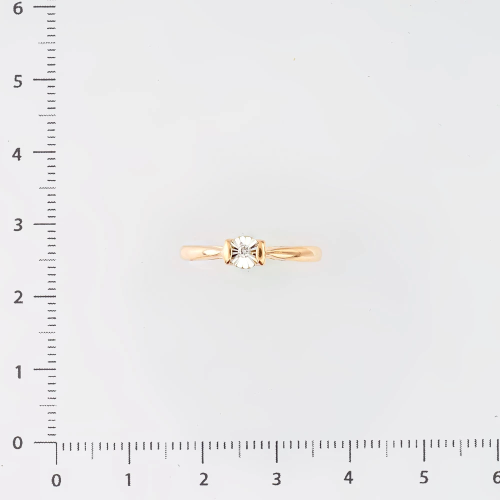 Кольцо с бриллиантом из красного золота 585 пробы Кольцо с бриллиантом из красного золота 585 пробы