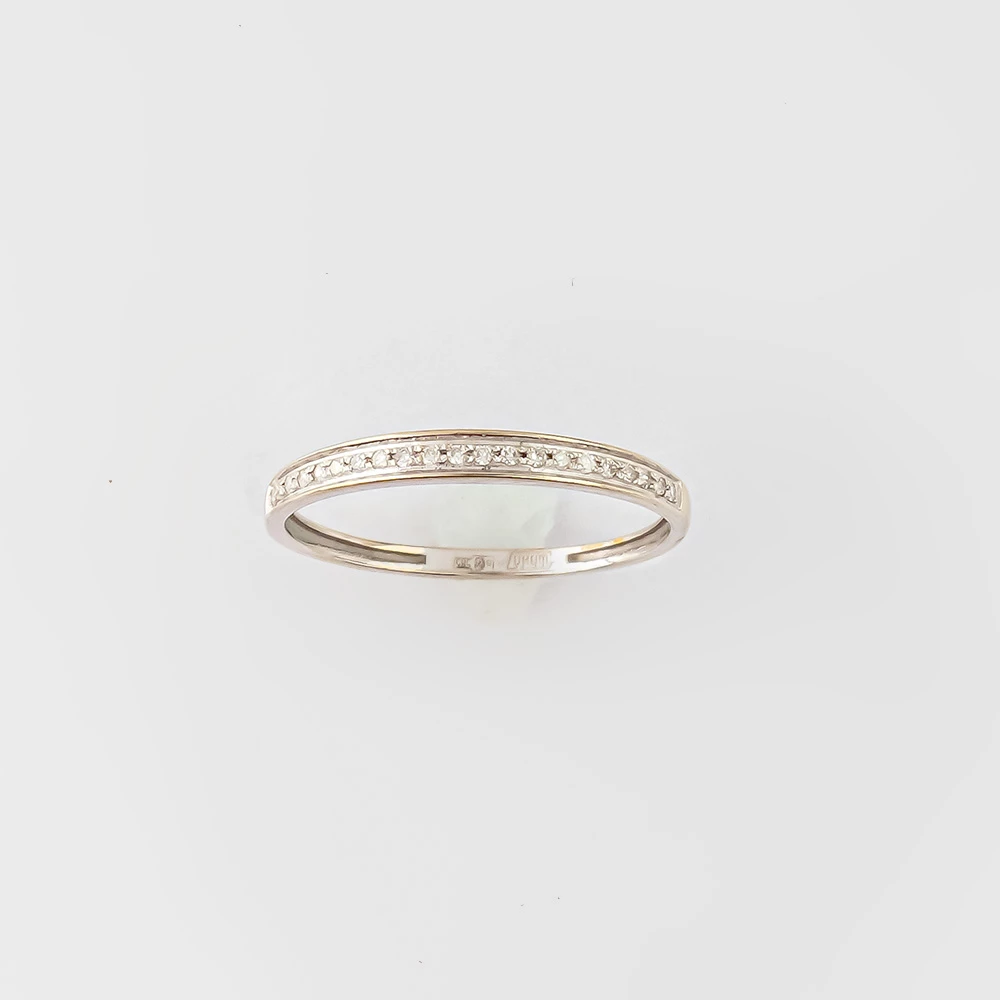 Кольцо с бриллиантом из белого золота 585 пробы